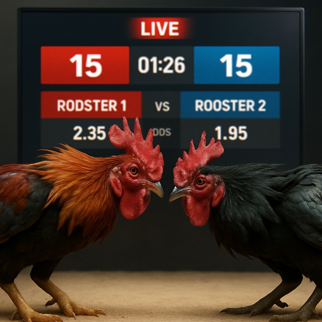 Ilustrasi Mengenal Istilah Live Match di Sabung Ayam Online